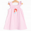 Mermaid Lagoon Applique Dress, Pink