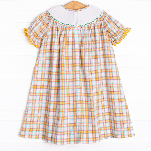 Fun At The Farm Smocked Dress, Yellow