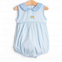 Shimmering Scales Embroidered Bubble, Blue