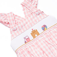 Beach Day Smocked Bubble, Pink