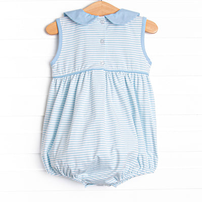 Shimmering Scales Embroidered Bubble, Blue