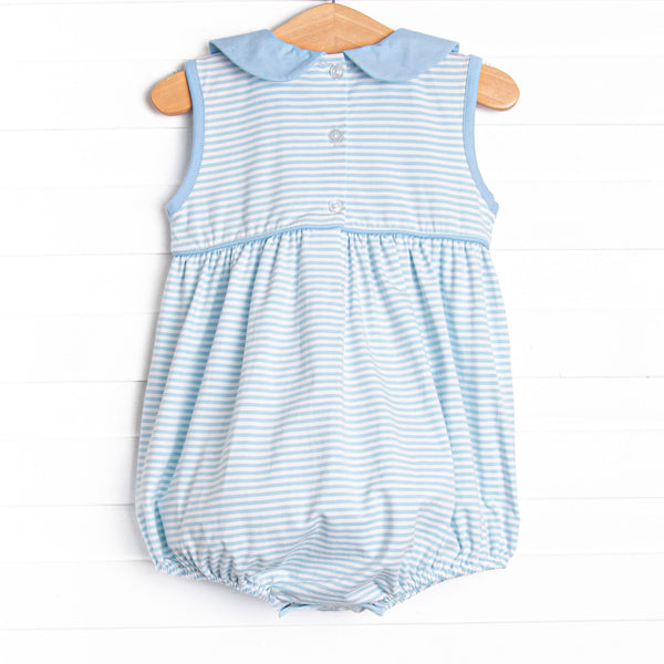 Shimmering Scales Embroidered Bubble, Blue