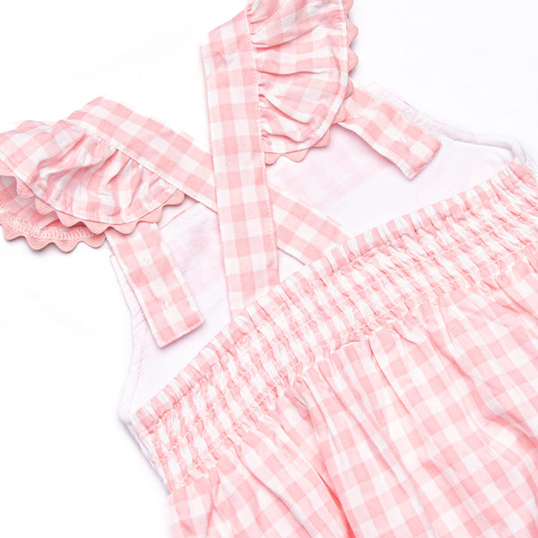 Beach Day Smocked Bubble, Pink