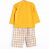 Fun At The Farm Smocked Pant Set, Yellow