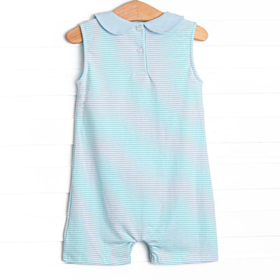 Haulin' Hare Applique Jon Jon, Mint Stripe