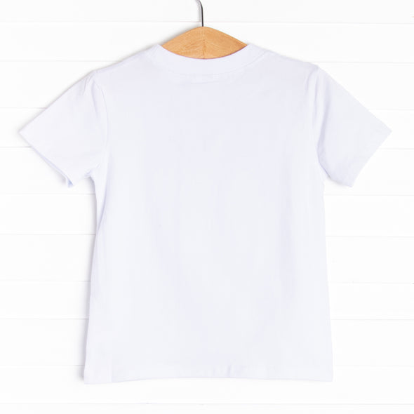 Flight Formation Applique Top, White