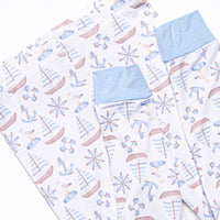 Ahoy Matey Bamboo Pajama Set, Blue