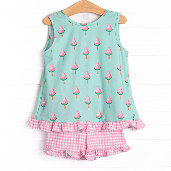 Sorbet Slice Short Set, Green
