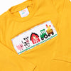 Fun At The Farm Smocked Pant Set, Yellow