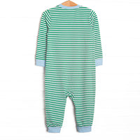 Luca Romper, Blue and Kelly Green Stripe