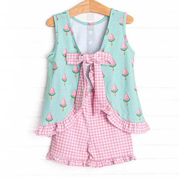 Sorbet Slice Short Set, Green