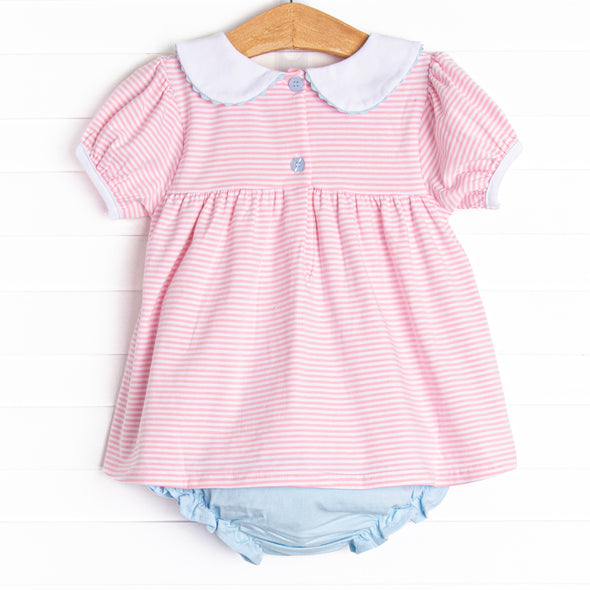 Abigail Diaper Set, Pink