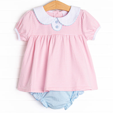 Abigail Diaper Set, Pink