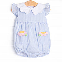 That Floral Feeling Applique Bubble, Blue