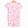 Happy Haunts Bamboo Pajama Short Set, Pink