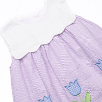 Let it Grow Applique Bloomer Set, Purple