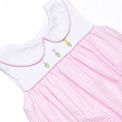 Tulip Tiers Embroidered Bubble, Pink