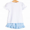 If the Shoe Fits Applique Short Set, Blue