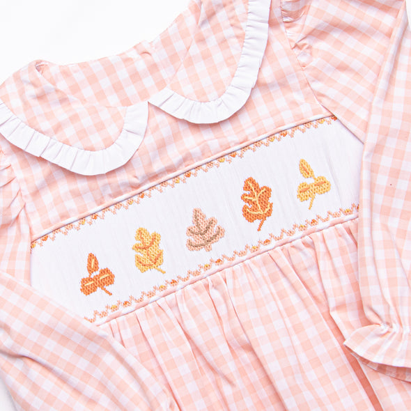 Montreal Maple Smocked Dress, Pink