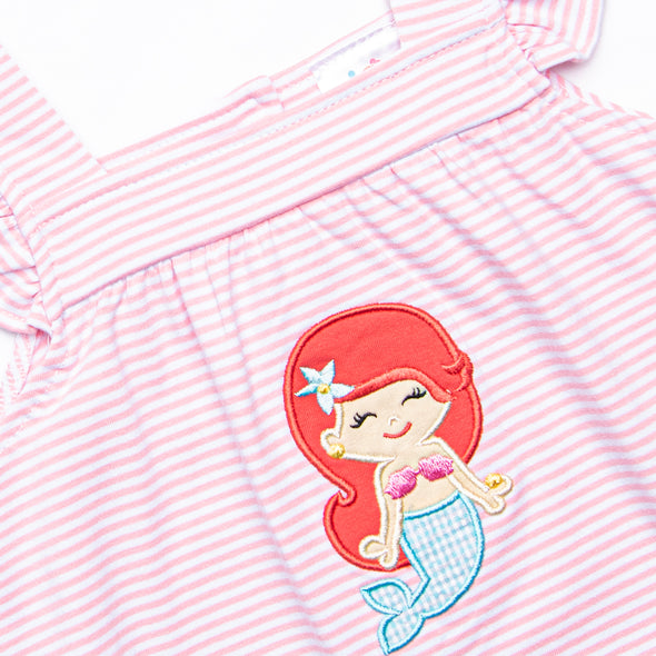 Mermaid Lagoon Applique Dress, Pink