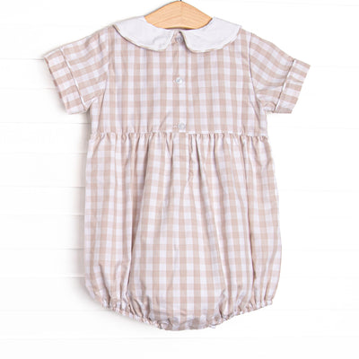 Plentiful Pumpkins Smocked Boy Bubble, Brown
