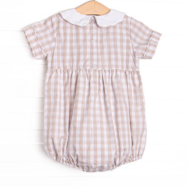 Plentiful Pumpkins Smocked Boy Bubble, Brown