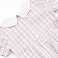 Plentiful Pumpkins Smocked Boy Bubble, Brown