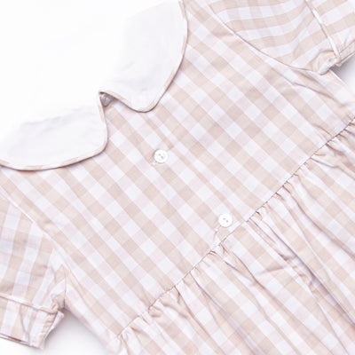 Plentiful Pumpkins Smocked Boy Bubble, Brown