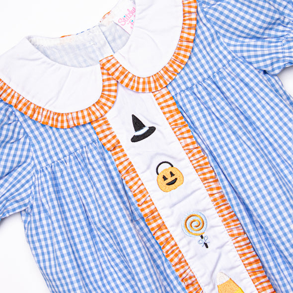 Spooky Season Embroidered Bubble, Blue