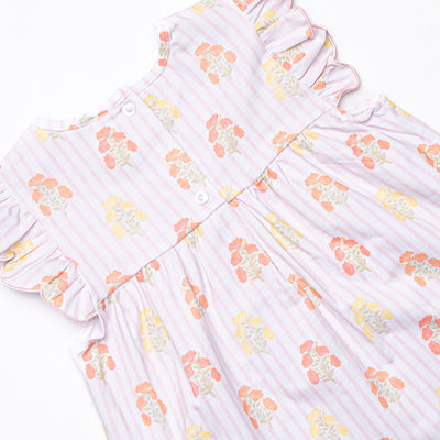 Pinstripe Petals Short Set, Pink