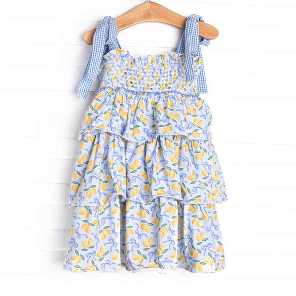 Lemon Grove Tiered Dress, Blue