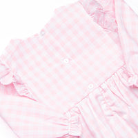 Season of Spooks Smocked Side Tie Romper, Pink