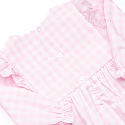 Season of Spooks Smocked Side Tie Romper, Pink
