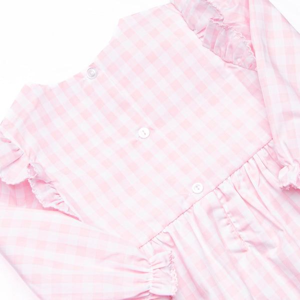 Season of Spooks Smocked Side Tie Romper, Pink