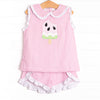 Sorbet Slice Applique Ruffle Short Set, Pink