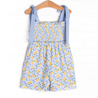 Lemon Grove Short Romper, Blue