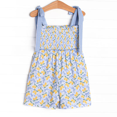 Lemon Grove Short Romper, Blue