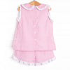 Sorbet Slice Applique Ruffle Short Set, Pink