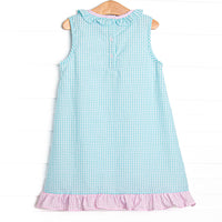 Watermelon Pop Applique Dress, Mint