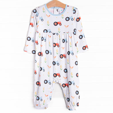 Hay There Long Romper, Blue