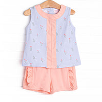 Dainty Darling Short Set, Blue