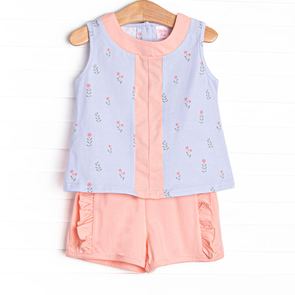 Dainty Darling Short Set, Blue