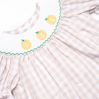 Plentiful Pumpkins Smocked Ruffle Pant Set, Brown