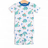 Summer Saurus Bamboo Pajama Short Set, Green