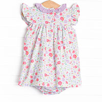Floral Party Skirted Bubble, Purple