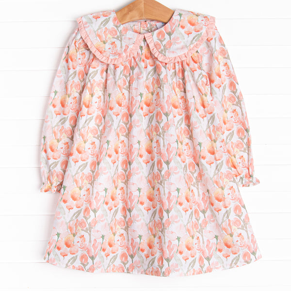 Top Notch Tulips Dress, Orange