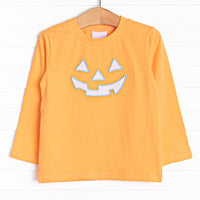 Cozy Carving Applique Top, Orange