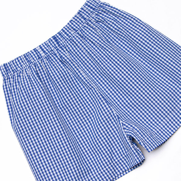 Slugger Season Smocked Short Set, Blue