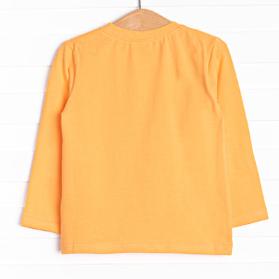 Cozy Carving Applique Top, Orange