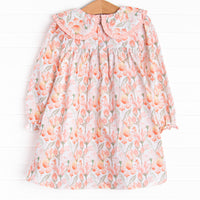 Top Notch Tulips Dress, Orange